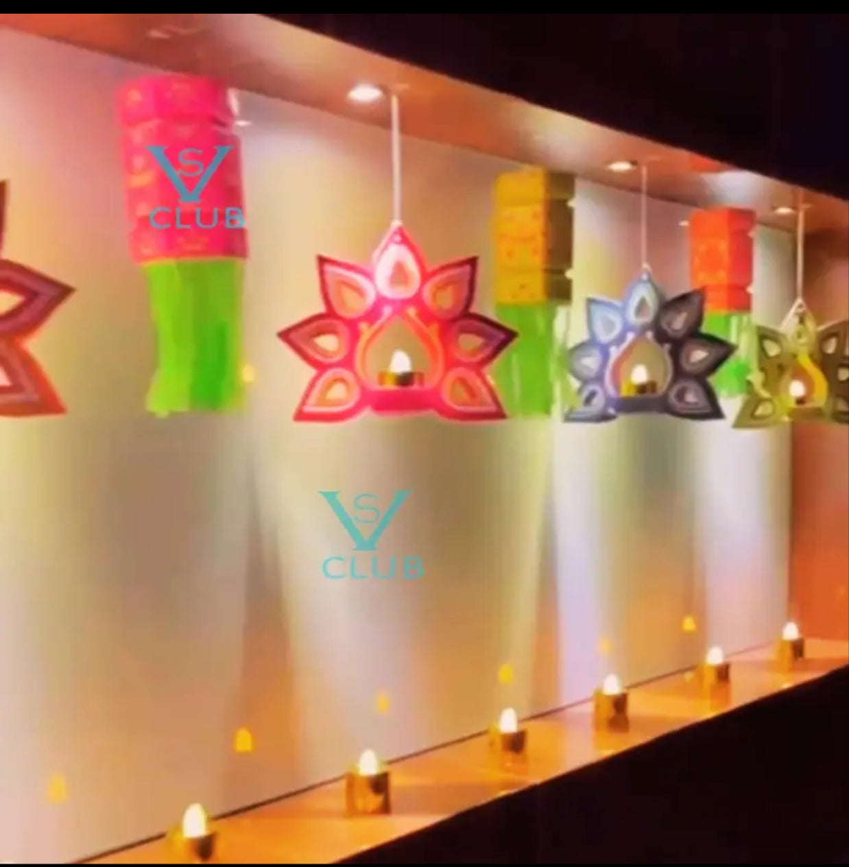 KCH-3087 Club Kandil Lentern Diyas Set of Diwali Decoration Items, Wall Hanging, Home Decor Items Festive Decor, DIY Craft Traditional, Office Decorative (10pcs.)