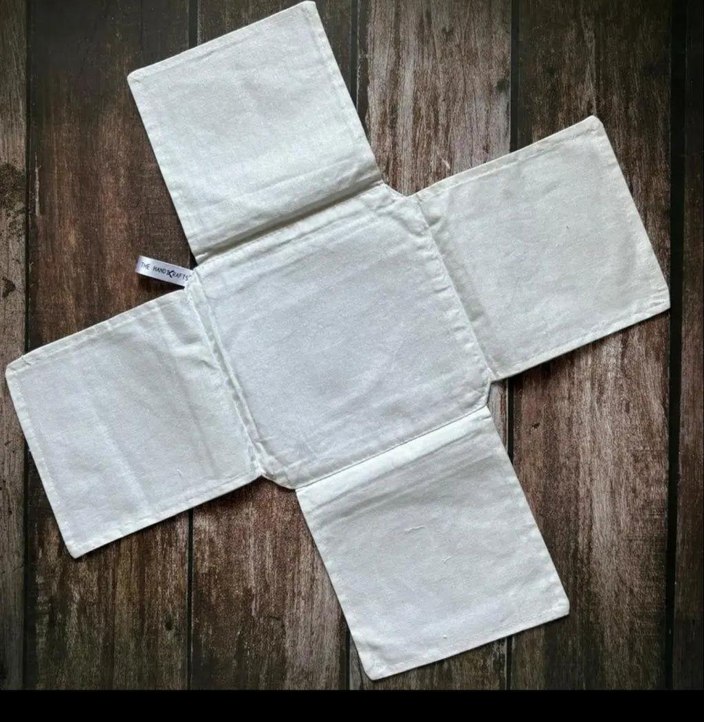 11042 Pure Cotton Hygienic Roti Clothes Wrap, Chapati Cover, Sandwich Wrap Cloth for Tiffins