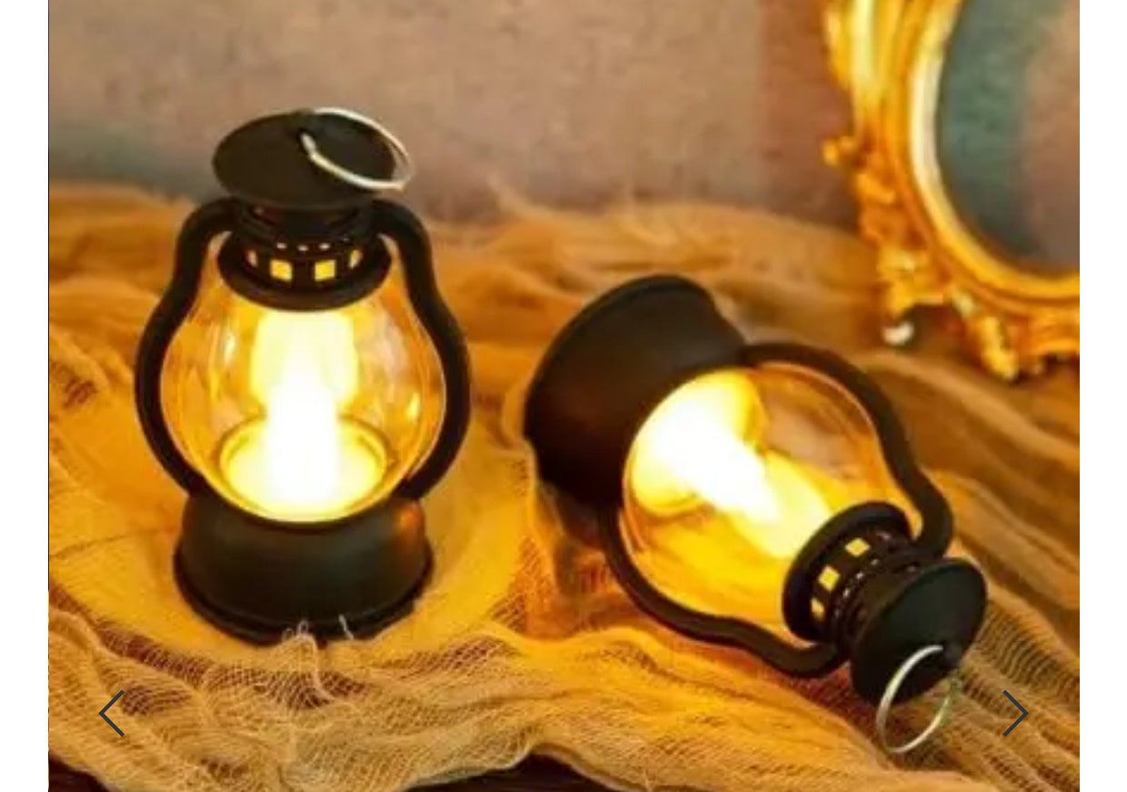 AA2008 Electronic Candle Light Smokeless Flameless LED Kerosene Lamp Ambient Night Lights Home Decoration Colour Black And White Size (6pc)